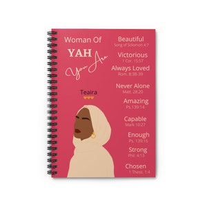 Daughter Of The Most High, APTTMH, Custom Spiral Notebook, Black Woman Personalized Notebook, Hebrew Women, Yahuah Yahusha, Black Woman Gift