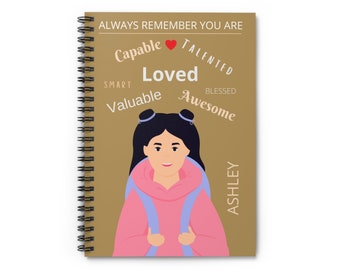 Custom Spiral Notebook, Personalized Notebook For Teenagers, Journal For Teenage Girls, Girl Gifts, Notebook For Girls, Journal For Daughter