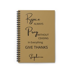 Pray Without Ceasing, Spiral Notebook, Personalized Notebook, Prayer Journal, Bible Verse Notebook, Faith Journal, Christian Woman Gift