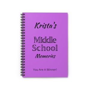 Middle School Memories, Middle School Journal, Middle School First Day Of School, Middle School Gift, Middle School Notebook, School Diary