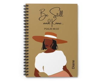 Be Still And Know Journal, Psalm 46:10, Prayer Notebook, Black Woman Prayer Journal, Bible Study Journal, Bible Study, Scripture Notebook
