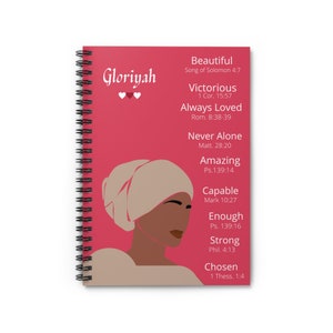 Daughter Of The Most High, APTTMH, Custom Spiral Notebook, Black Woman Personalized Notebook, Hebrew Women, Yahuah Yahusha, Israelite Woman