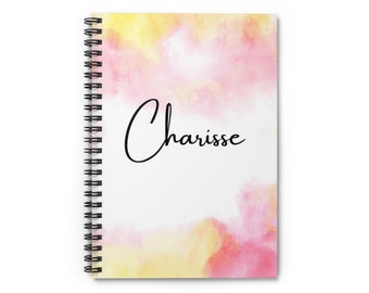 Custom Name Spiral Notebook, Personalized Notebook For Women, Custom Journal For Women, Gift For Her, Personalized Gifts For Women