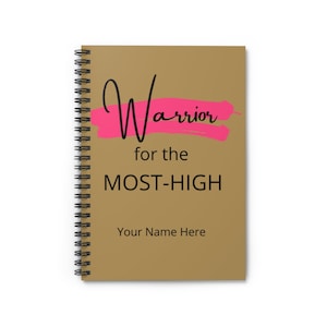 APTTMH, Warrior For The Most-High, Custom Spiral Notebook, Personalized Notebook, Prayer Journal, YAHWEH, Hebrew Israelite, Yahuah Yahusha