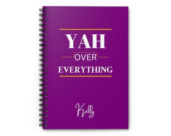 Yah sur tout, carnet personnalisé, APTTMH, Haleluyah, Yahuah, Yahusha, Yahweh, Louez-le, Louez Yah Notebook, Israélites, Yah d’abord