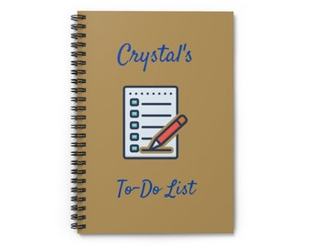Custom Spiral Notebook, Personalized To Do List Notebook For Women, Custom To Do List Notebook, To Do List Journal, Personalized Notebook