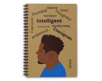 Black Men Journal, Gifts For Writers, Black King Journal, Empowering Notebook, Fathers Day Gift, Gift For Husband, Affirmation Journal Man