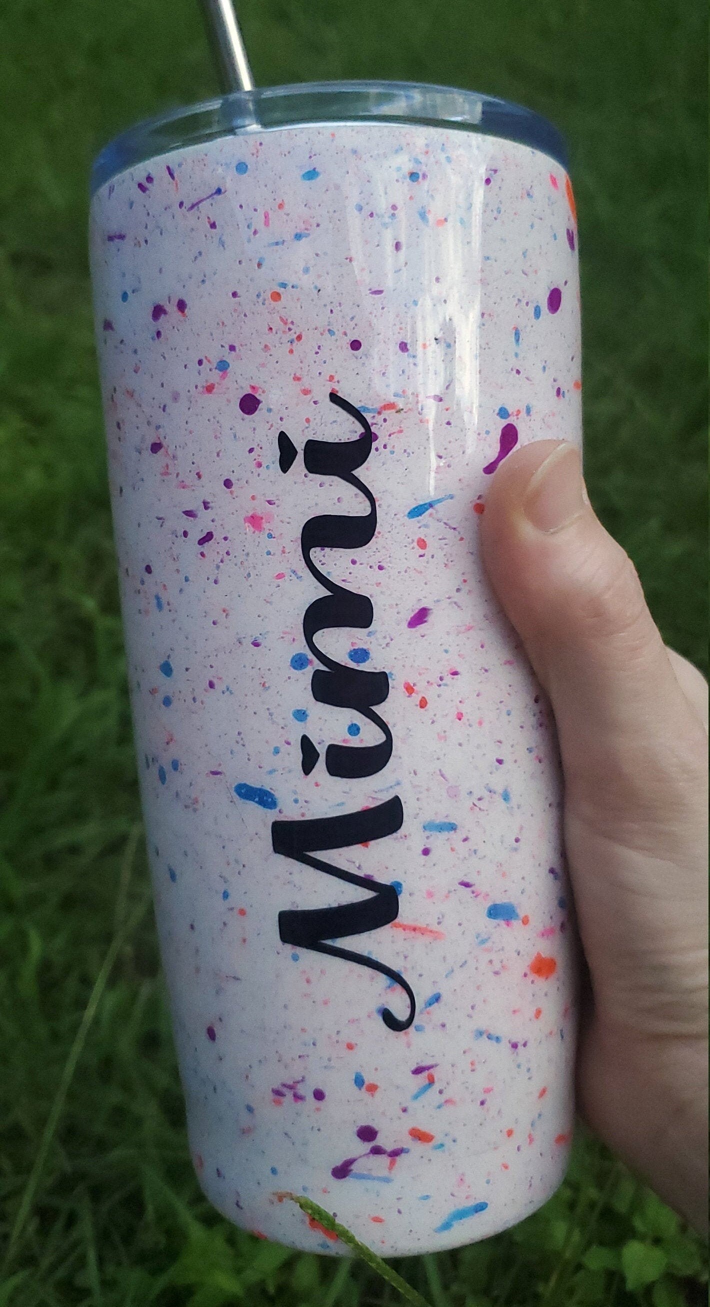 Paint Tumbler. Paint Splatter Art. Paint Tumbler Personalized. Etsy