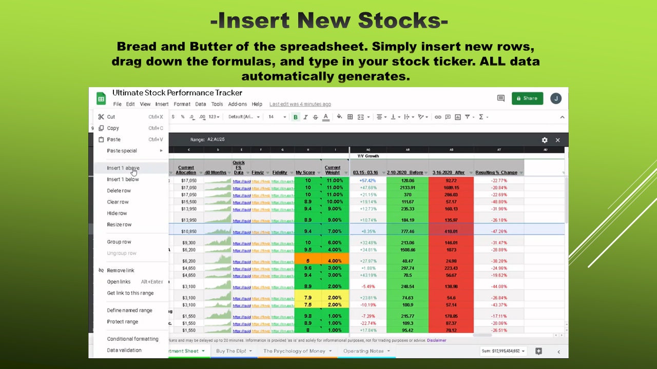 Ultimate Stock Performance Tracker - Etsy