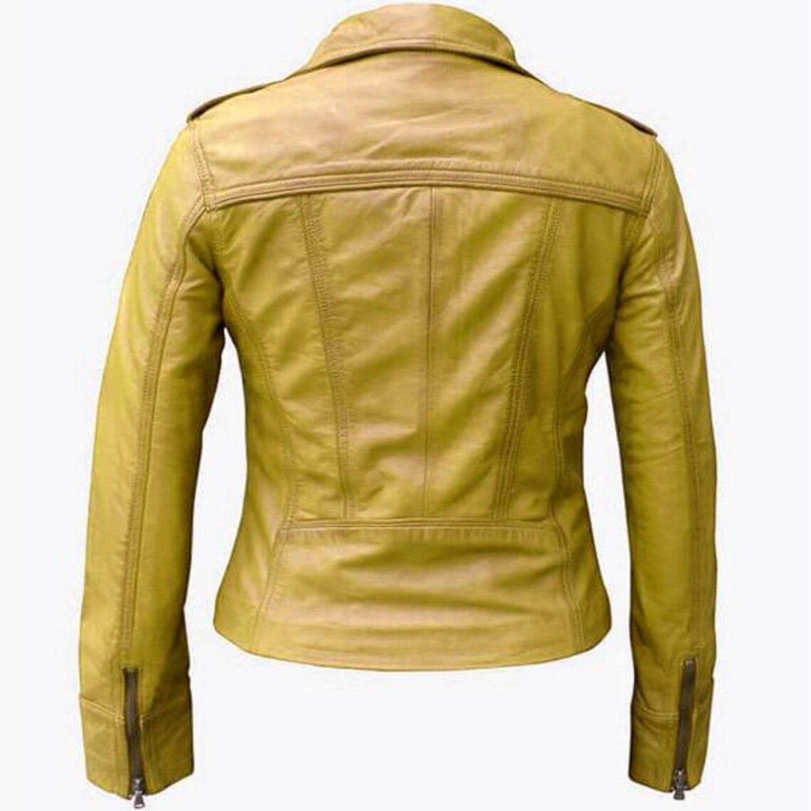 Yellow Women Jacket Lime Yellow Women Motorcycle Jacket Etsy