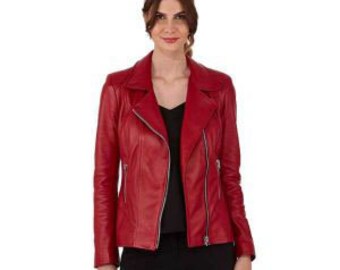 jcpenney red leather jacket