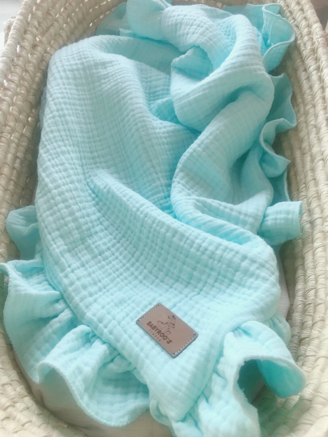 4 Layer Gauze Cotton Throw Blanket Muslin Blanket ruffle Baby Blanket 4