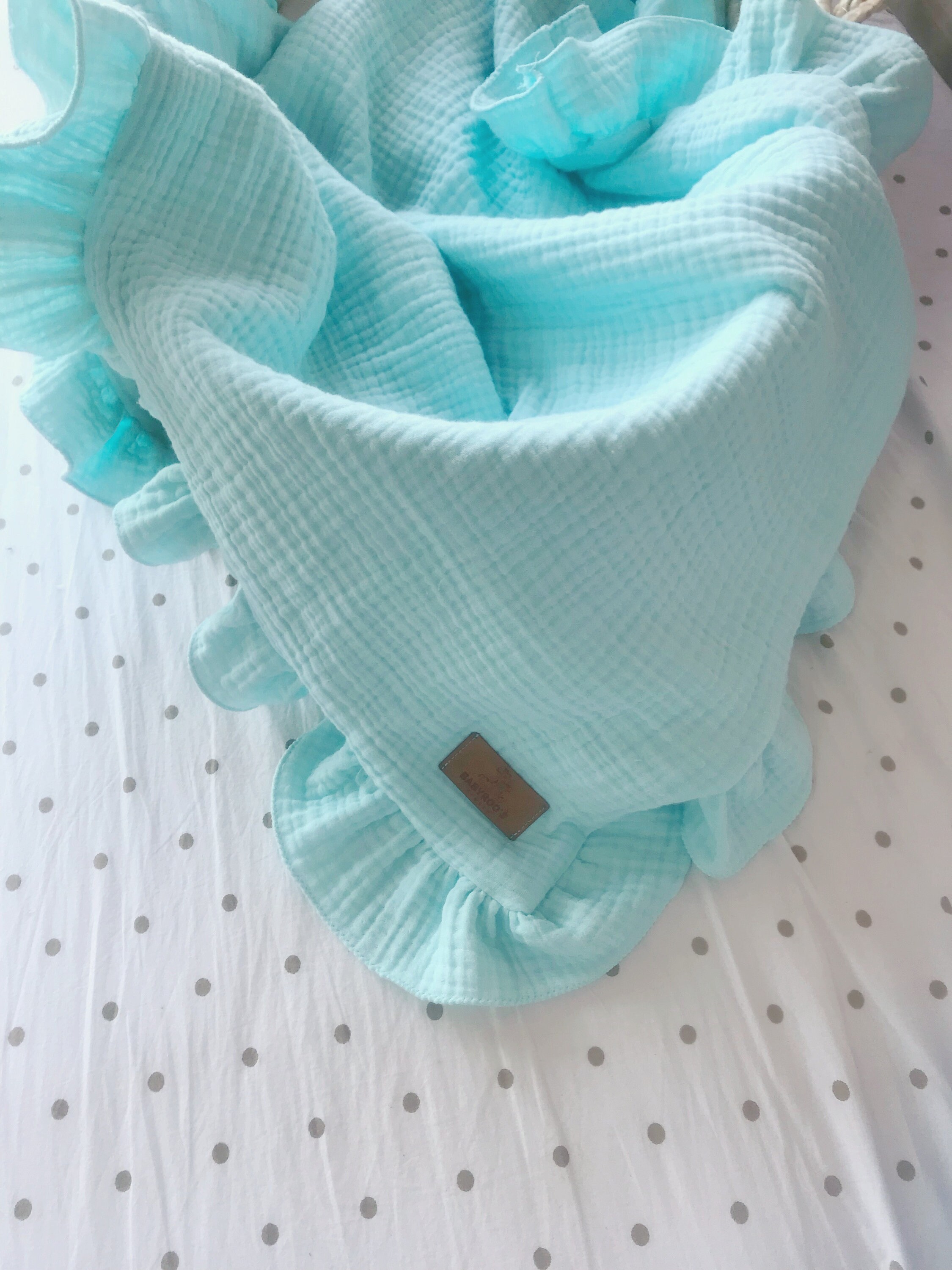 4 Layer Gauze Cotton Throw Blanket Muslin Blanket ruffle Baby Blanket 4