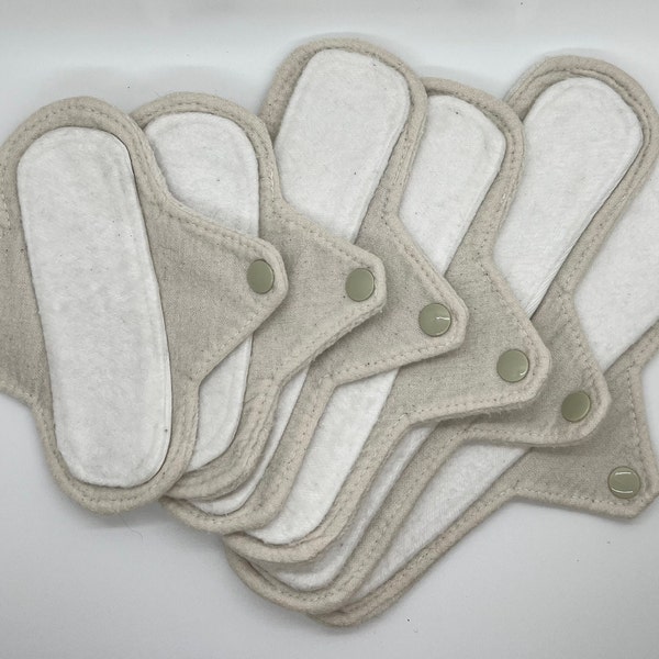 Natural Exposed Core Cloth Pads Regular Absorbency