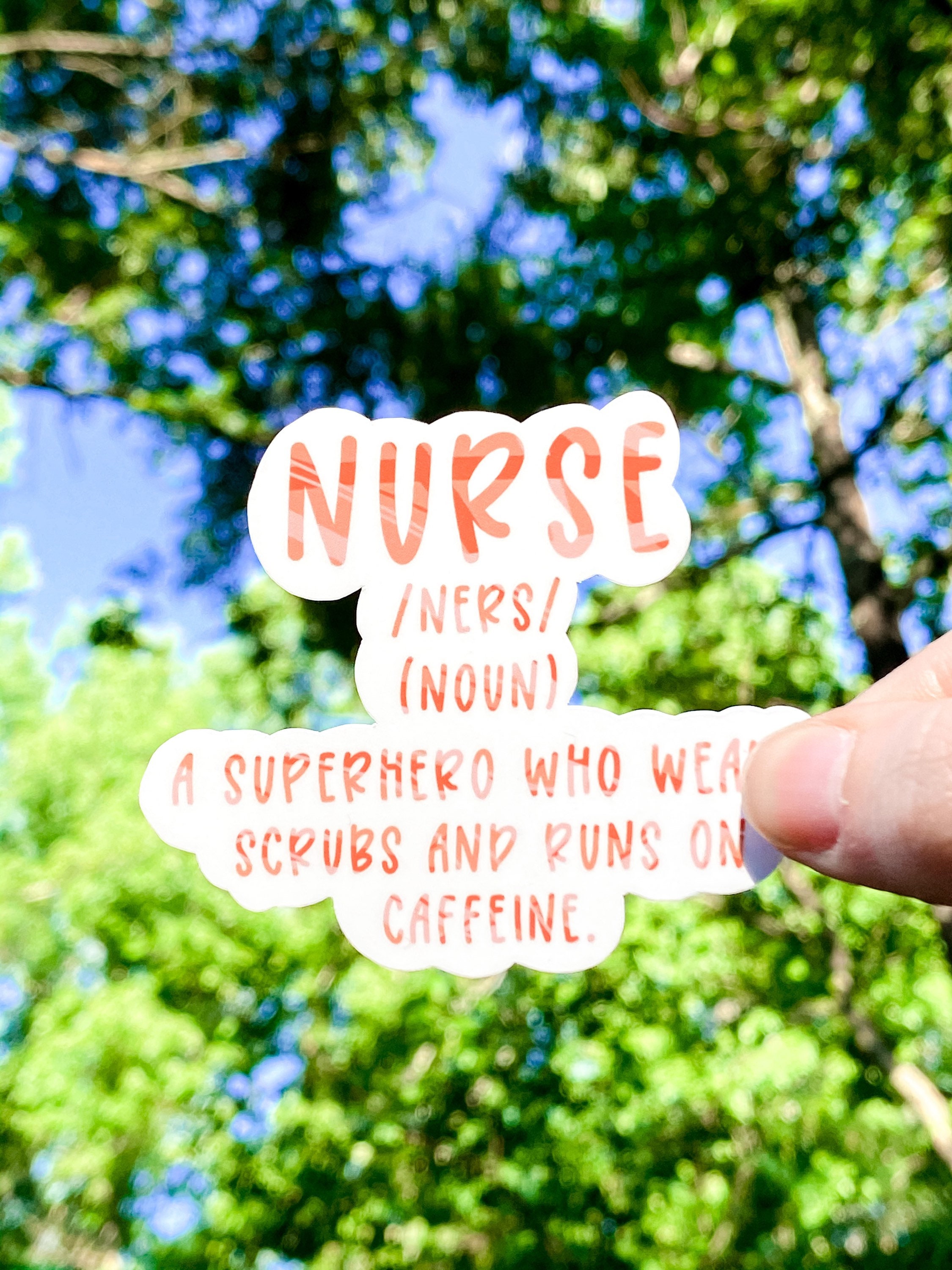 Nurse Noun Definition Nurse Sticker Nurses Superhero Etsy