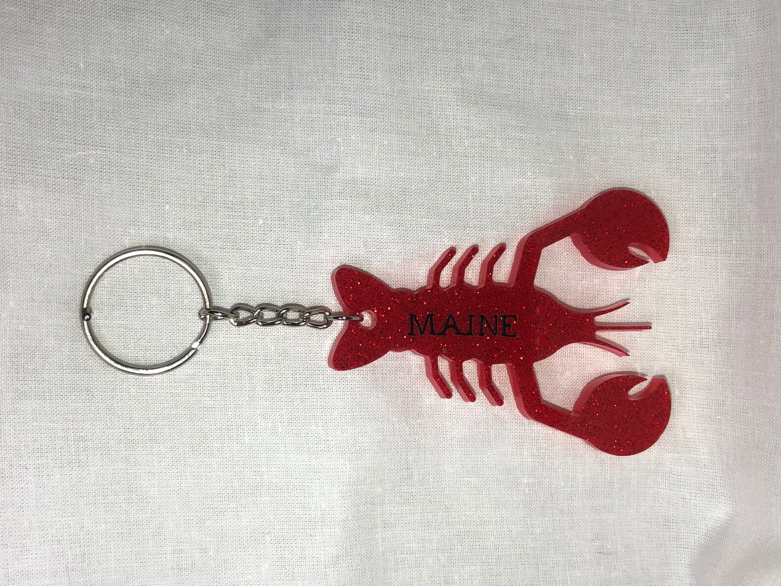 Maine Lobster Handmade Resin Keychain Etsy