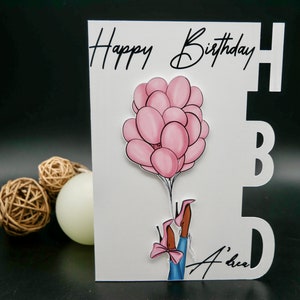 Greeting Cards Birthday Cards Greeting Cards Handmade Special Occasions Balloons Happy Birthday Blank cards