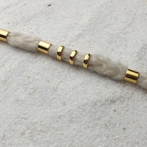 SERENITY II Mixed Basic Tubes & Rings : 2 tubes longs, 3 tubes courts et 5 anneaux dread en métal étroits dans un ensemble, bijoux dread / perles tressées image 7