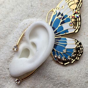 Orecchino/cuff/fascia auricolare in metallo FEENFLATTER XXL: un enorme e colorato elemento di attrazione per un fantastico costume da fata