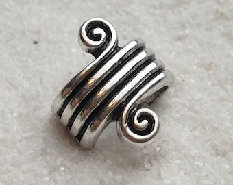 TEMPELJEWELRY HEKATE Metal dread jewelry / dread bead / braided bead extra wide with spiral for large dreads