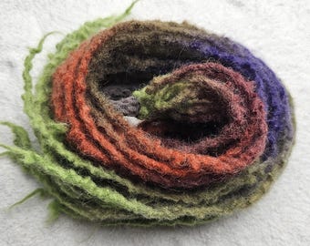 WITCH DREAD Hair tie / hair accessory with super-soft 20.0 - 55.0 cm dreads made of felted wool