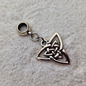 CELEBORN metal dread jewelry / dread ring / braid bead and small jewelry pendant with twisted Celtic knot motif