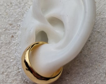 TEMPLE HOOP Metall Ear Cuff / Ear Wrap / Ohrmanschette / Ohrschmuck: Großer, breiter Eye Catcher für die Ohrmuschel