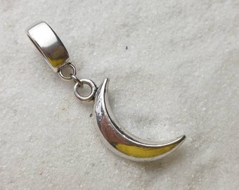 TEMPLE JEWELRY LUNARIS metal dread jewelry / dread bead / braid bead and massive pendant with crescent moon
