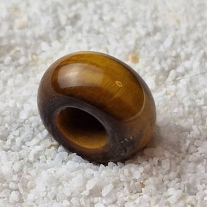 TIGER EYE Large Natural Stone Bead Dreadlock Jewelry / Dread Bead / Braided Bead made of Tiger's Eye