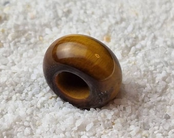 TIGER EYE Large Natural Stone Bead Dreadlock Jewelry / Dread Bead / Braided Bead made of Tiger's Eye