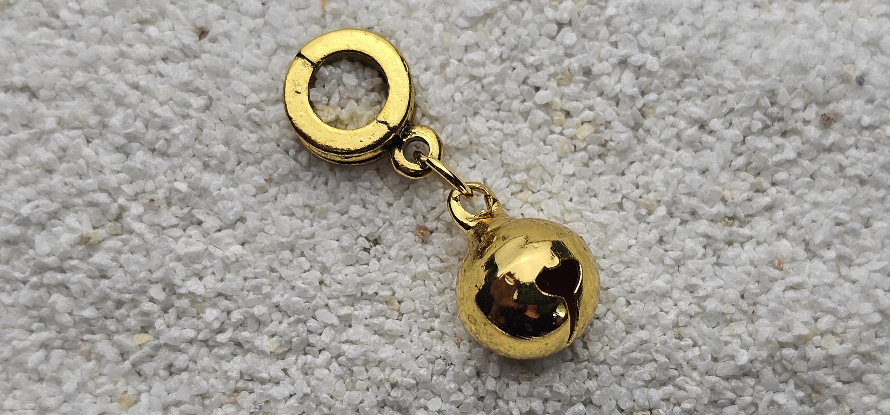 HELLS BELLS metal dread jewelry / dread bead / braid bead / dread ring with bell