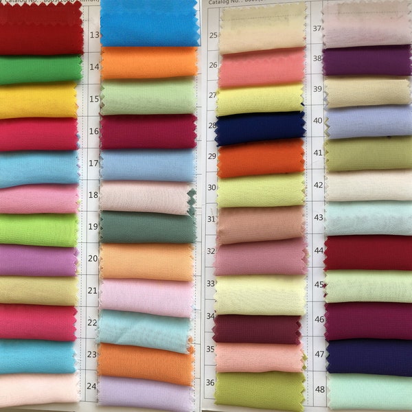 Chiffon color swatches