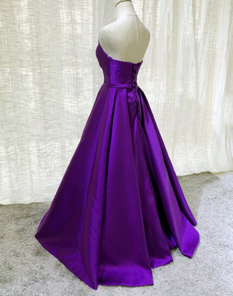strapless red ballgown