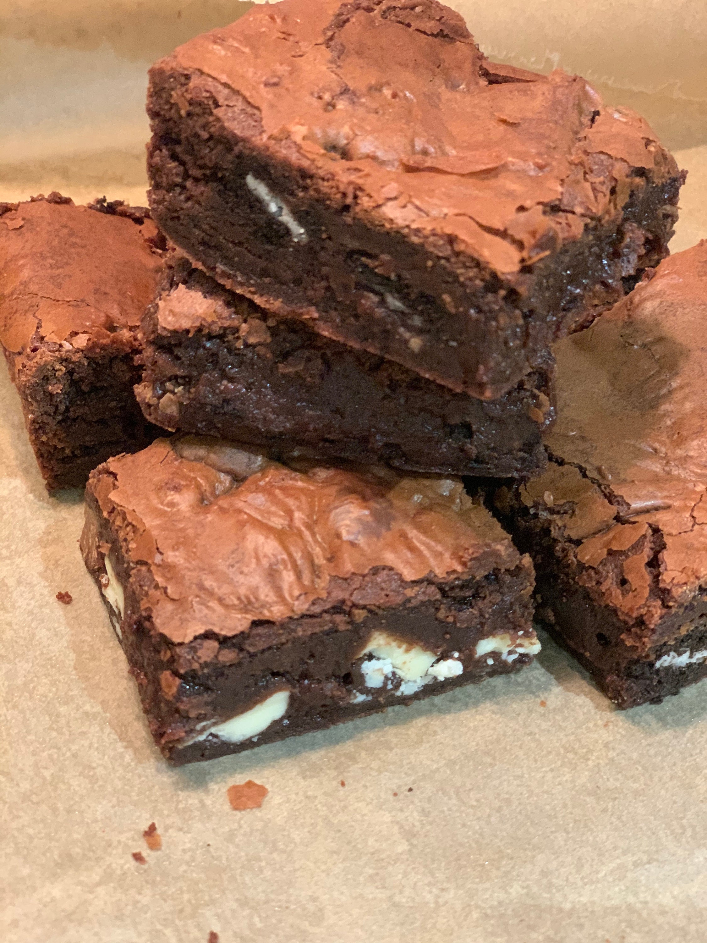 Chocolate fudge brownie box 9 Brownies 3 Favours Etsy