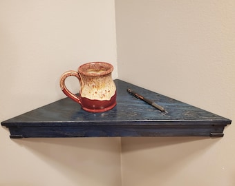 Craftman Eckregal, Schwebe-Eckregal, Eckregal (Blau)
