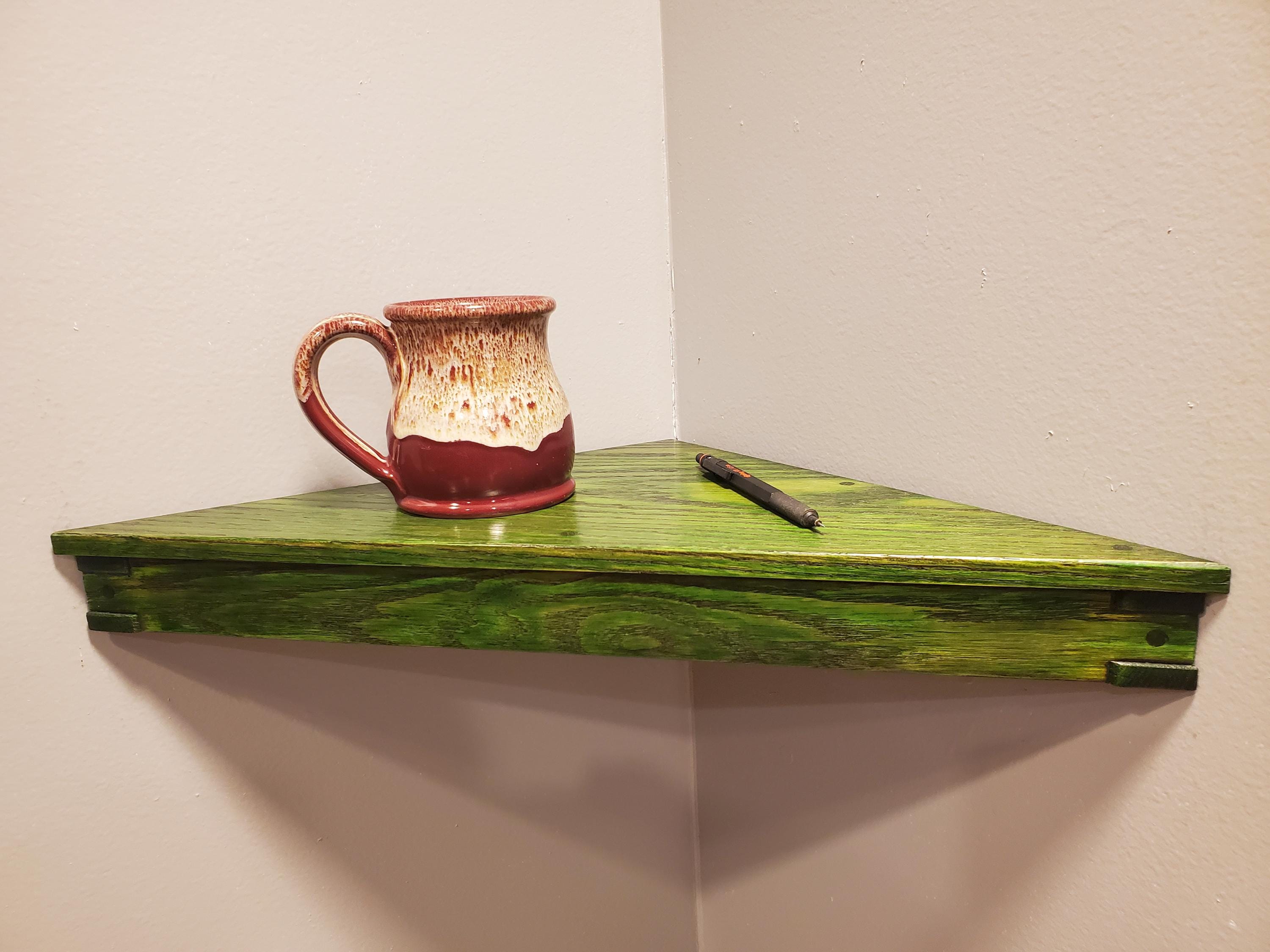 Craftman Corner Shelf, Floating Corner Shelf, Corner Shelf