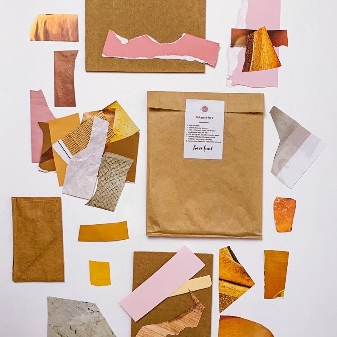 Collage Art Kit for Two Fun Art Activity for Friends or Date Etsy