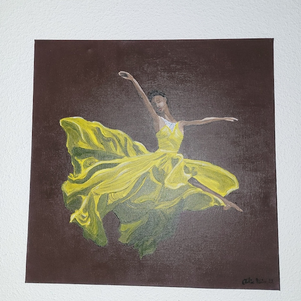 Danseuse drapé vert