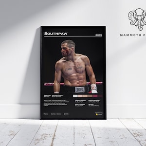 Canhoto | Antoine Fuqua | Pôster de filme minimalista | Decoração de casa retrô vintage | Pôster personalizado | Impressão de arte de parede |