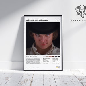 A Clockwork Orange | Stanley Kubrick | Minimalist Movie Poster | Vintage Retro  Home Decor | Custom Poster | Wall Art Print |