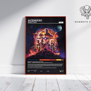Avengers Infinity War | Digital Print Poster | Minimalist Movie | Vintage Retro Home Decor | Custom Download Poster | Wall Art Print |
