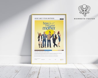 How I Met Your Mother | TV Series Poster | Minimalist Movie Poster | Vintage Retro Home Decor | Custom Poster | Wall Art Print |