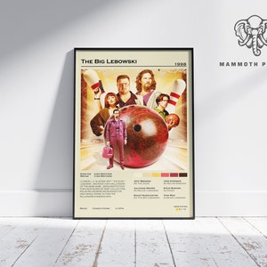The Big Lebowski | Coen Brothers | Minimalist Movie Poster | Vintage Retro  Home Decor | Custom Poster | Wall Art Print |