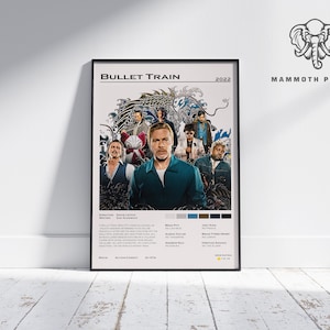 Bullet Train | David Leitch | Minimalist Movie Poster | Vintage Retro  Home Decor | Custom Poster | Wall Art Print |