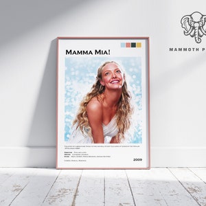 Mamma Mia! | Phyllida Lloyd | Minimalist Movie Poster | Vintage Retro  Home Decor | Custom Poster | Wall Art Print |