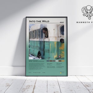 Into the Wild | Sean Penn | Minimalist Movie Poster | Vintage Retro  Home Decor | Custom Poster | Wall Art Print |