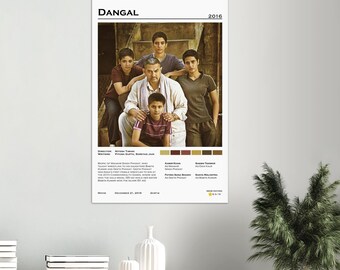 Dangal Nitesh Tiwari Minimalist Movie Poster Vintage Retro
