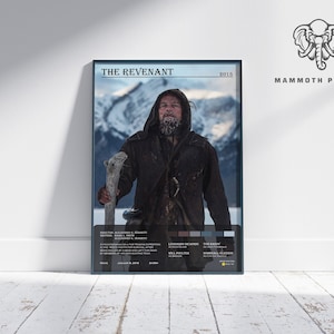 The Revenant | Leonardo DiCaprio | Minimalist Movie Poster | Vintage Retro  Home Decor | Custom Poster | Wall Art Print |