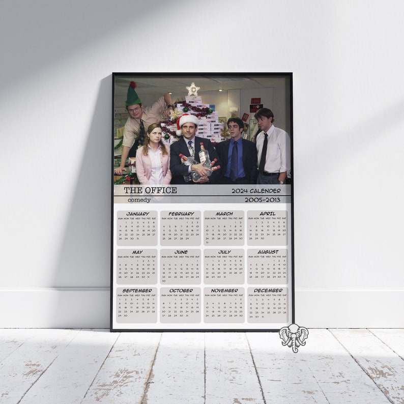 the-office-calendar-2024-tv-series-poster-minimalist-wall-decor-digital