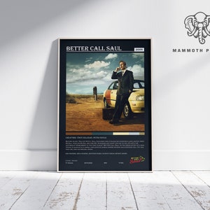 Better Call Saul | TV Series Poster | Minimalist Movie Poster | Vintage Retro Home Decor | Custom Poster | Wall Art Print |